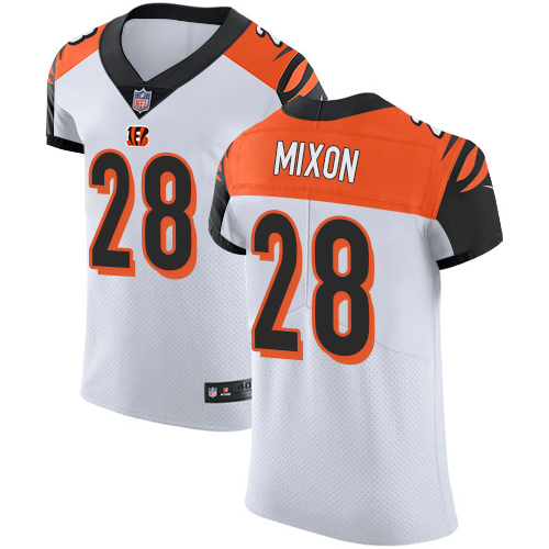 Nike Bengals #28 Joe Mixon White Men's Stitched NFL Vapor Untouchable Elite Jersey